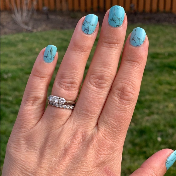 *Retired* Color Street: Mojave Turquoise | Southwestern Blue Stone Marble Frost - Picture 8 of 16